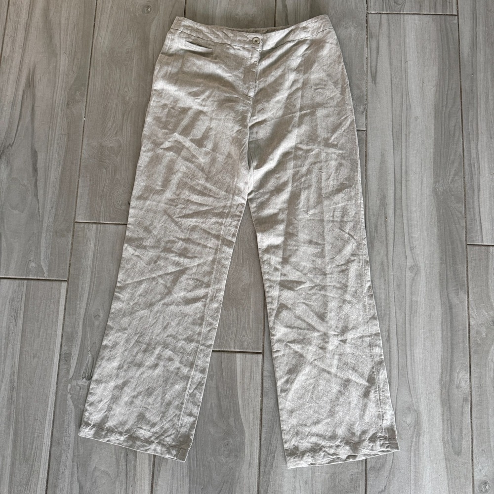 Eileen Fisher Women's Light Brown Wide Leg Trousers RN 78121 Size Small
